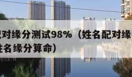 姓名配对缘分测试98%（姓名配对缘分测试98%姓名缘分算命）