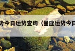 星座运势今日运势查询（星座运势今日运势查询运）