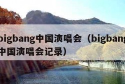 bigbang中国演唱会（bigbang中国演唱会记录）