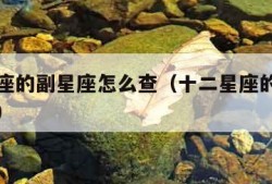 十二星座的副星座怎么查（十二星座的副星座怎么算）