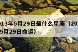 2013年5月29日是什么星座（2013年5月29日命运）