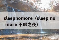 sleepnomore（sleep no more 不眠之夜）