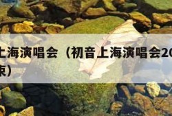 初音上海演唱会（初音上海演唱会2024几点结束）